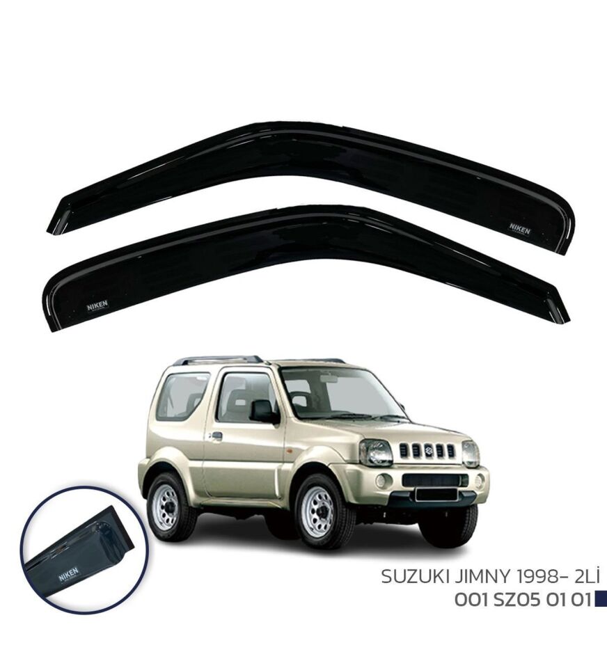 Suzuki Jimny Cam Rüzgarlığı 2'li 1998+ uyumlu Niken (Kromsuz model)