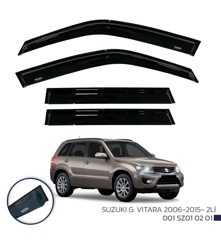 Suzuki Vitara Cam Rüzgarlığı 4'lü  2006-2015 Niken (Kromsuz model)