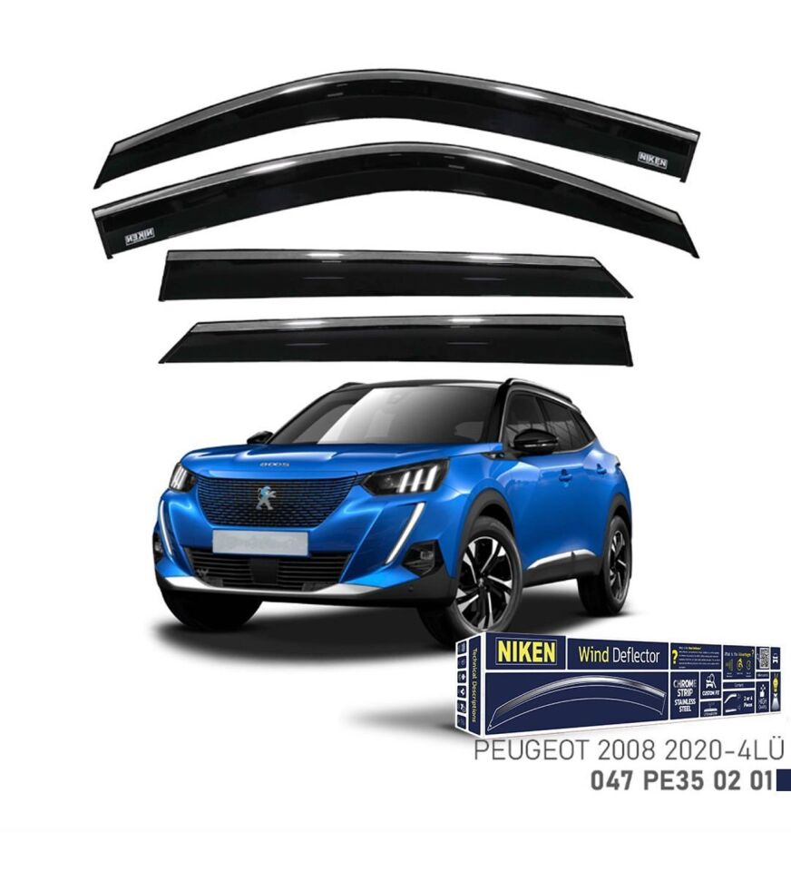 Peugeot 2008 Kromlu Cam Rüzgarlığı Niken 2020+