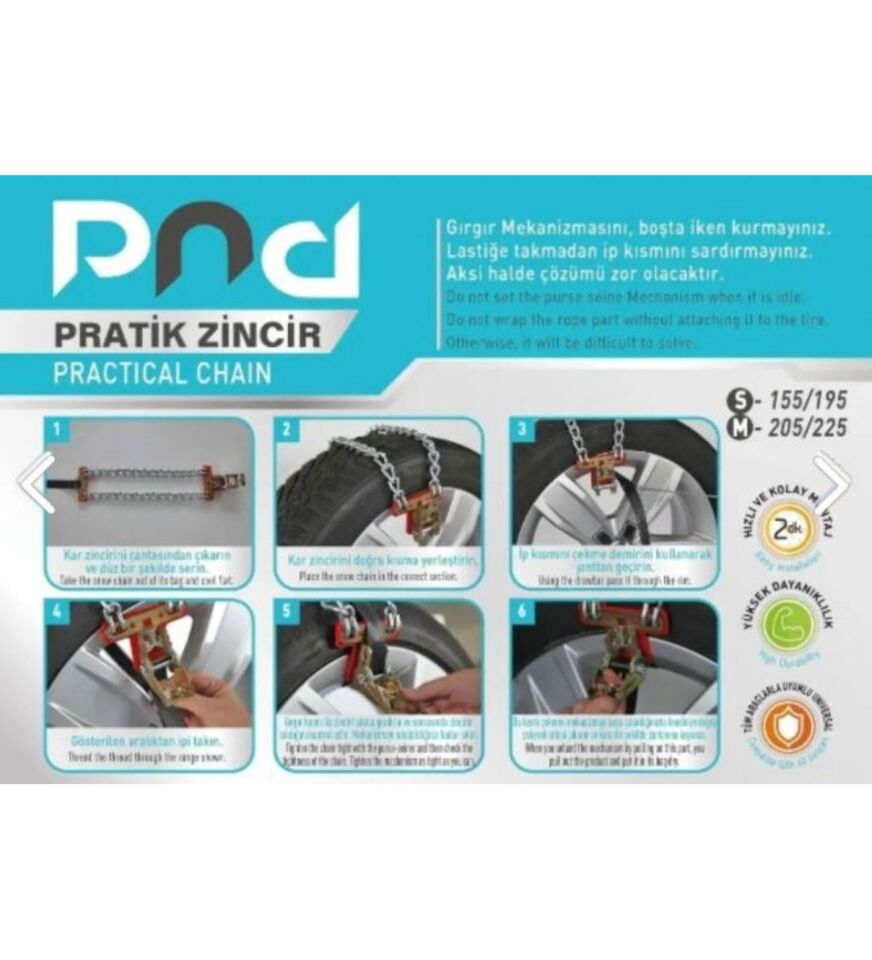 Pnd Eko Sermatik Uyumlu Patinaj Kar Zinciri Üniversal Model