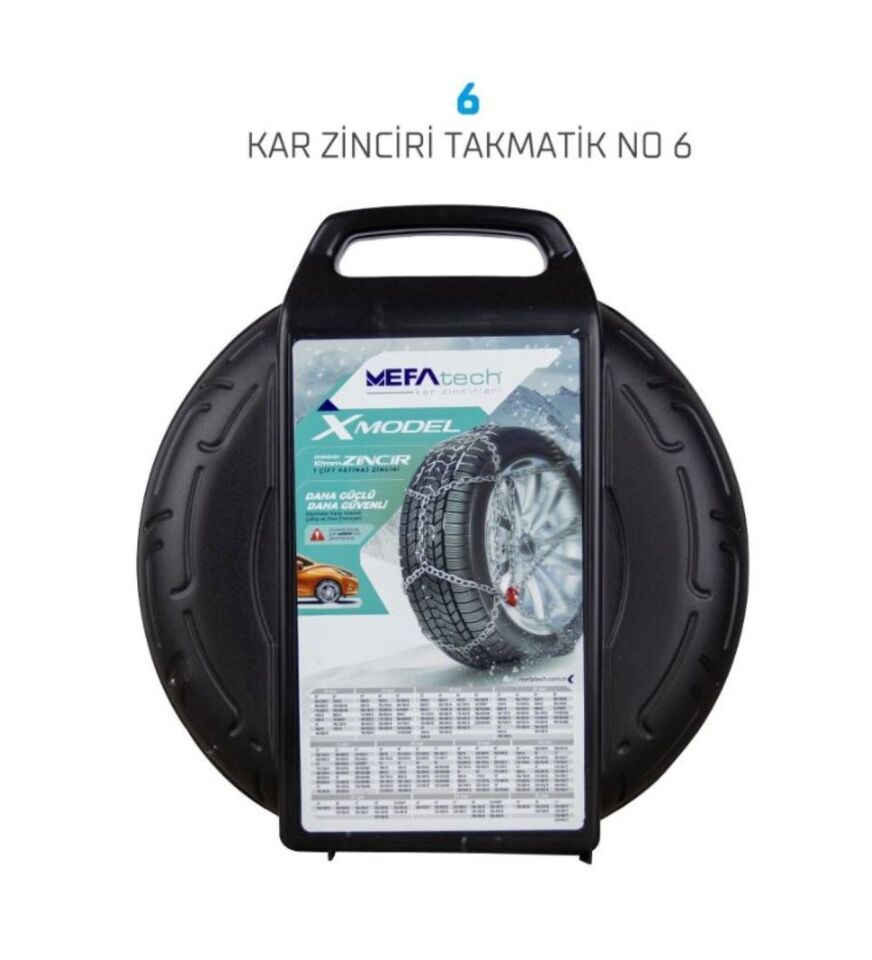225/60x17 Ebatlarına Uyumlu Takmatik X tipi Kar Patinaj Zinciri Mefatech