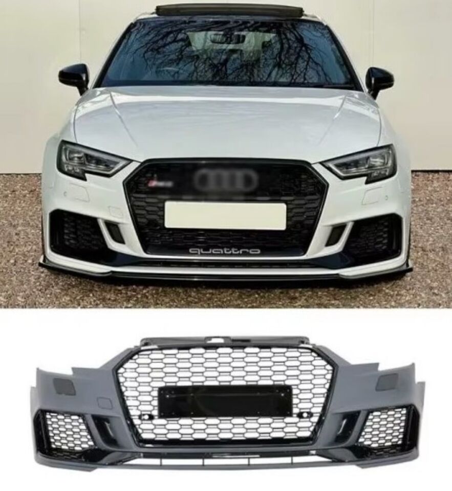 Audi A3 Rs3 Ön Tampon Komple Seti 8v Makyajlı Kasa 2016-2020 Arası Siyah Panjurlu