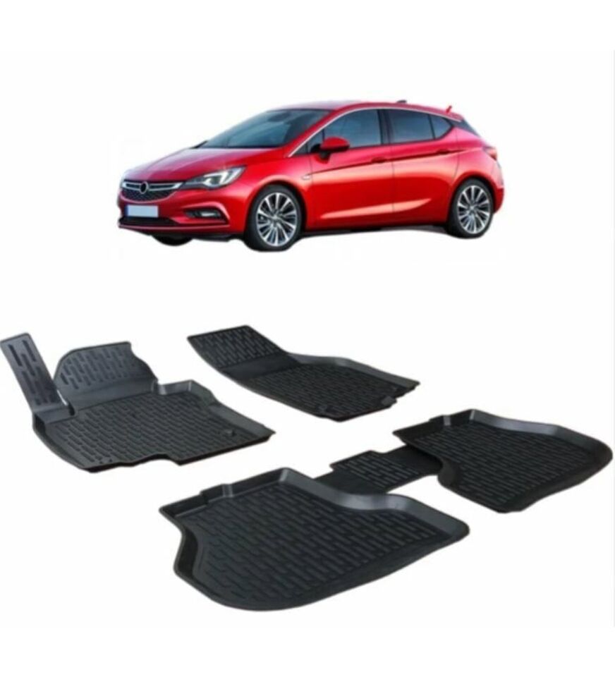 Opel Astra K Havuzlu 3D Paspas Niken Siyah 2015+ Sonrası