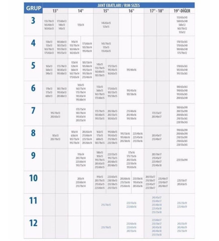 235/50x15 Ebatlarına Uyumlu Takmatik X tipi Kar Patinaj Zinciri Mefatech