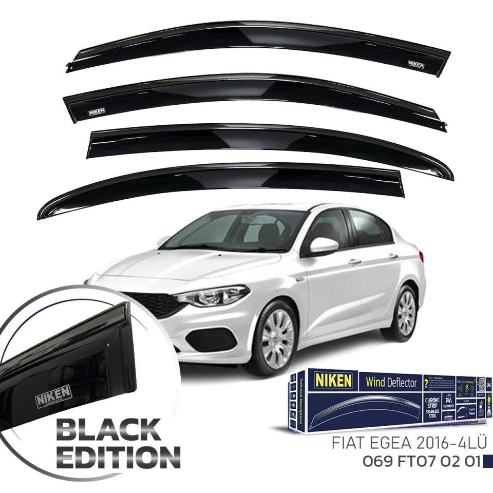 Fiat Egea Cam Rüzgarlığı Siyah Kromlu 2016+ Sonrası BlackEdition
