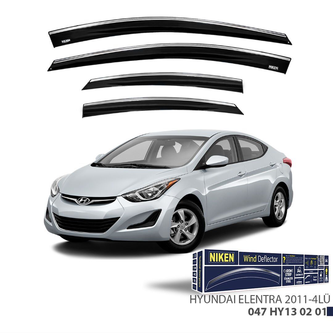 Hyundai Elantra Kromlu Cam Rüzgarlığı Niken 2011-2016 arası uyumlu