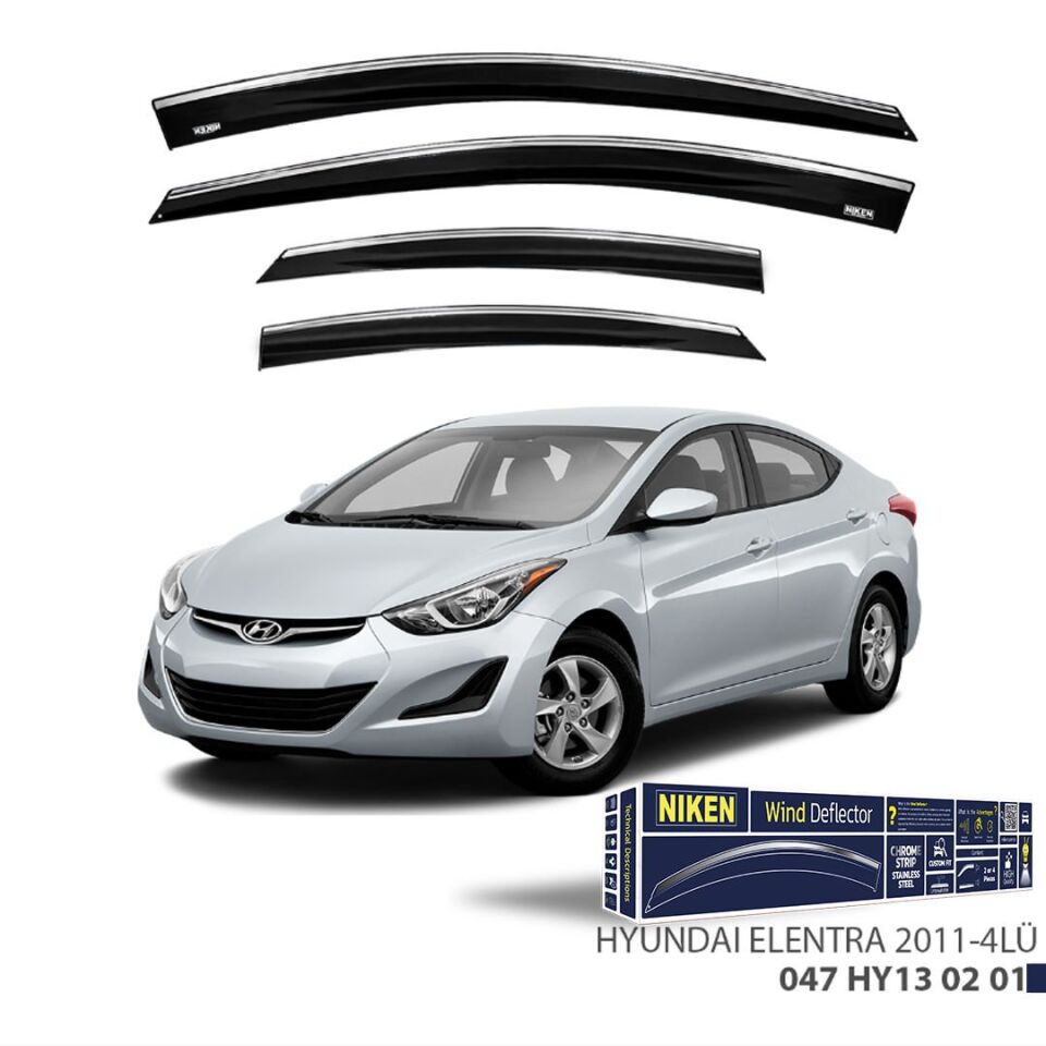 Hyundai Elantra Kromlu Cam Rüzgarlığı Niken 2011-2016 arası uyumlu
