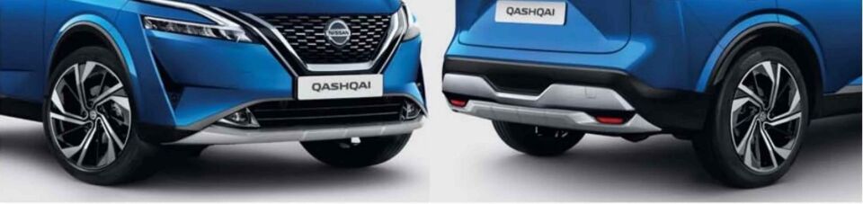 Nissan qashqai alt difüzör seti ön arka koruma 2021+