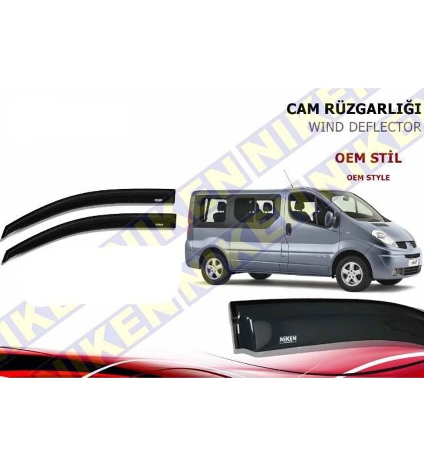 Renault Trafic Cam Rüzgarlığı Niken 2 li 2001-2014 Arası (Kromsuz Model)