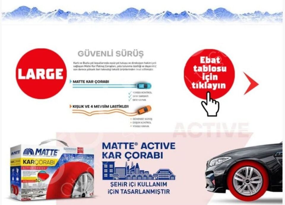 Kar Çorabı XLarge Boyut Matte