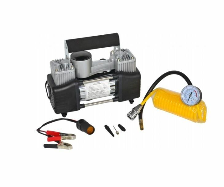 Hava kompresörü çift pistonlu metal gövde (çantalı) 12v araçlar için uyumlu Niken