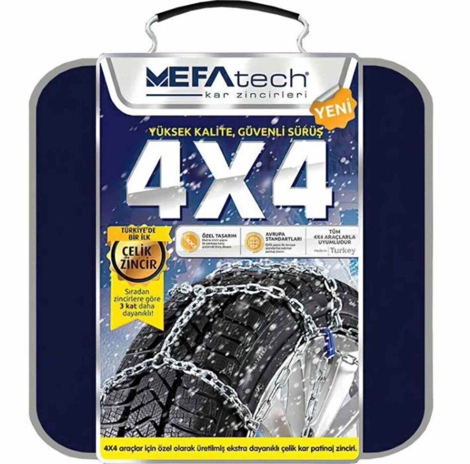 Mefatech 195/85x15 kar patinaj zinciri 4X4 Jeep ve Minibüslere Uyumlu No:1040