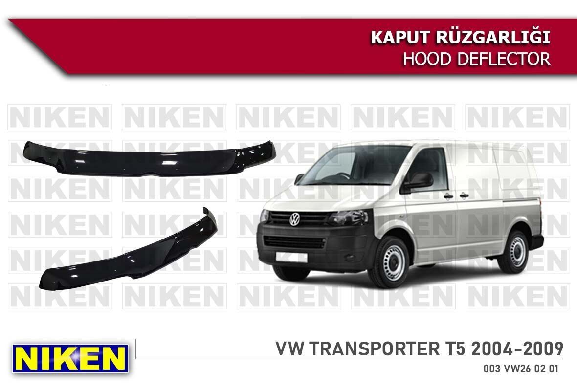 Vw Transporter T5 Kaput Rüzgarlığı Koruyucu 2003-2009 arası