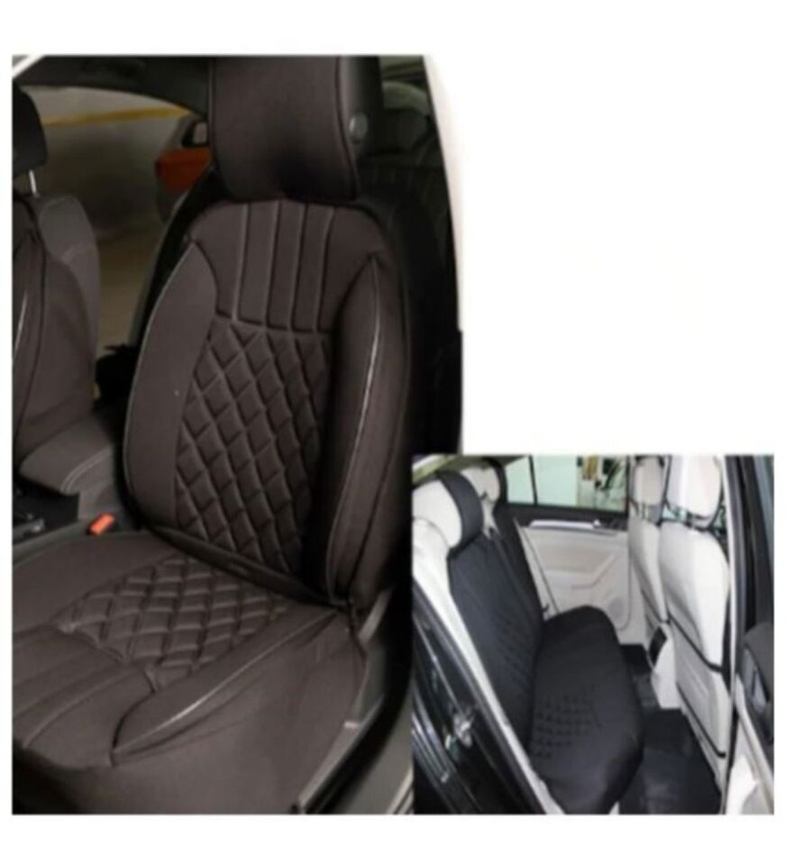 Space Elegance 5'li Koltuk Kılıfı Set Minder Siyah - Klmny548 Universal