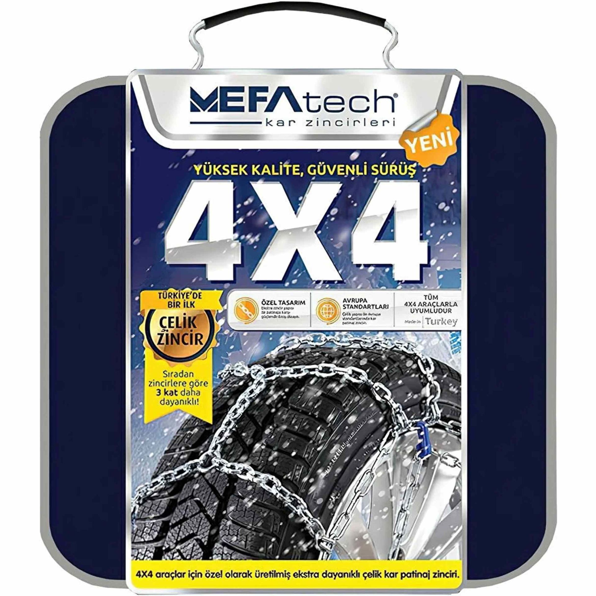 Mefatech 205/60x16 kar patinaj zinciri 4X4 Jeep ve Minibüslere Uyumlu No:1000
