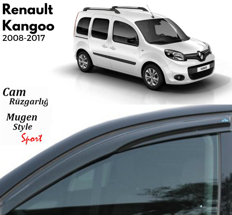 Renault Kango 2 Uyumlu Cam Rüzgarlığı 4'lü 2008-2017 Arası uyumlu Mugen