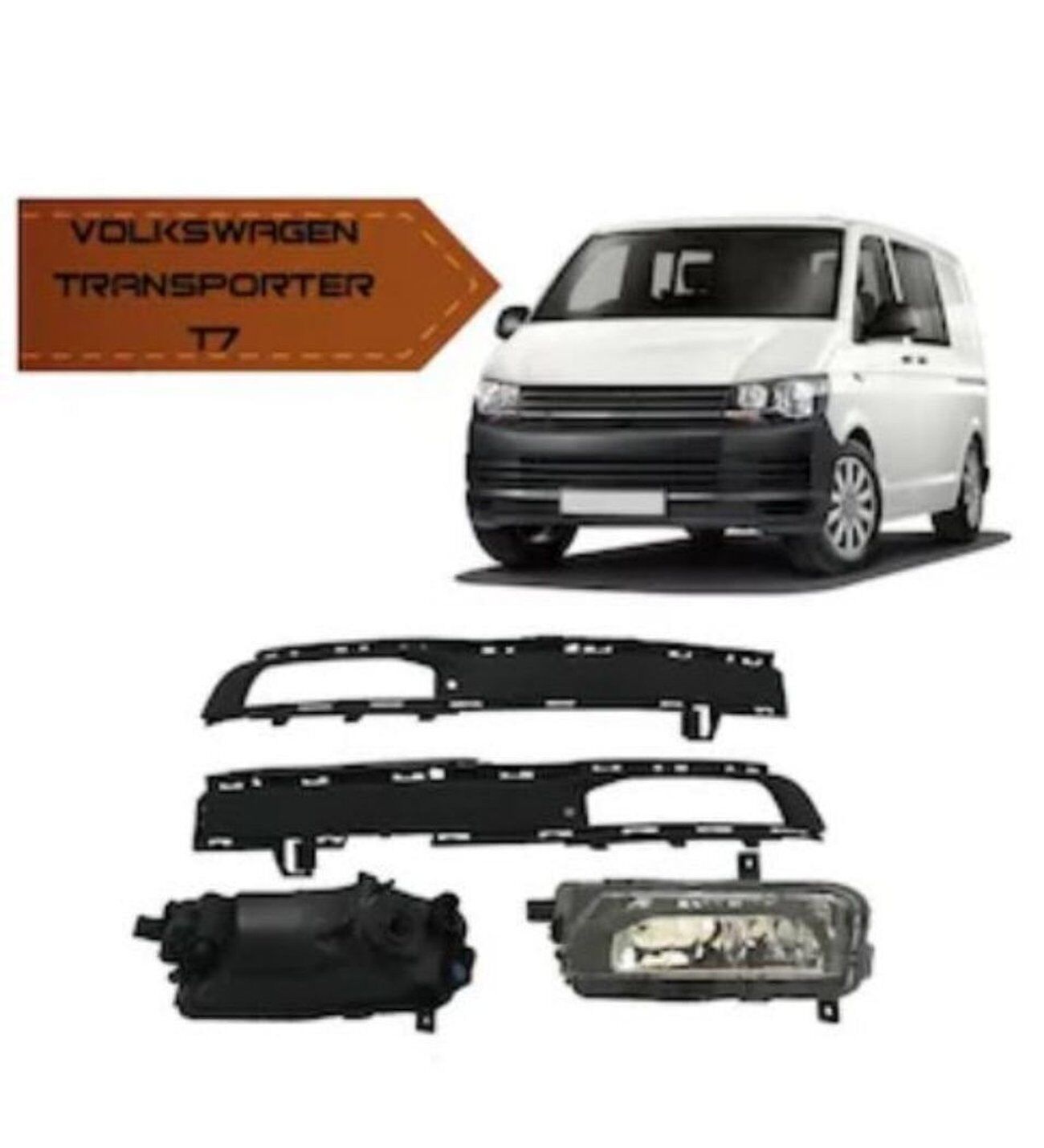 Vw T7 Transporter Sis Farı Lambası OEM Çerçeveli 2015-2018 arası uyumlu