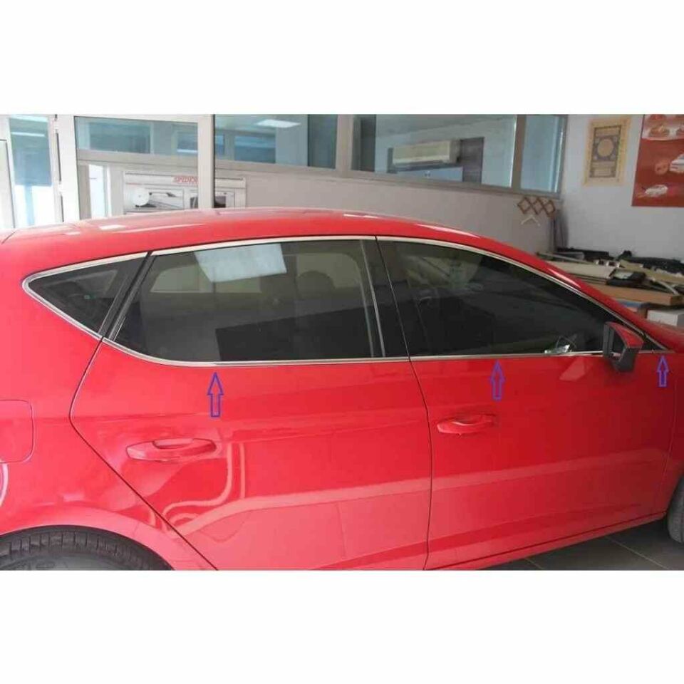 Seat Leon Cam Çerçevesi Komple Set Nikelajı 14 Parça 2013-2021 arası