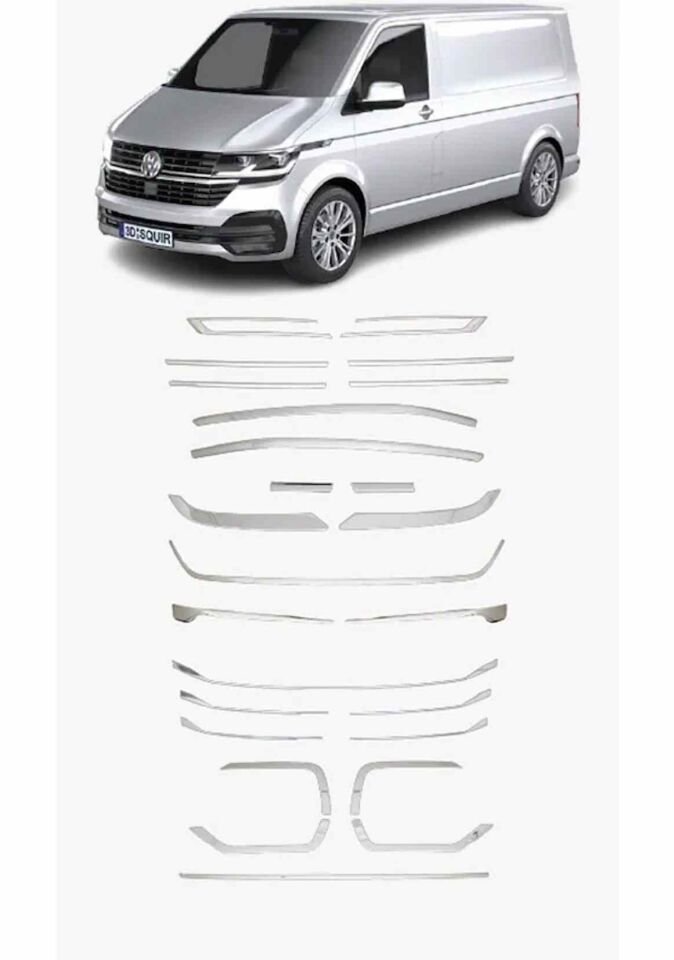 Volkswagen T6 Uyumlu Paslanmaz Full Krom Set