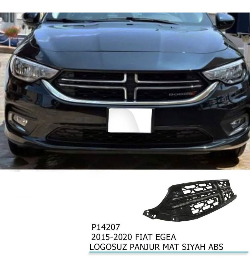 Fiat Egea Logosuz Panjur Mat Siyah 2015-2020 Arası Uyumlu