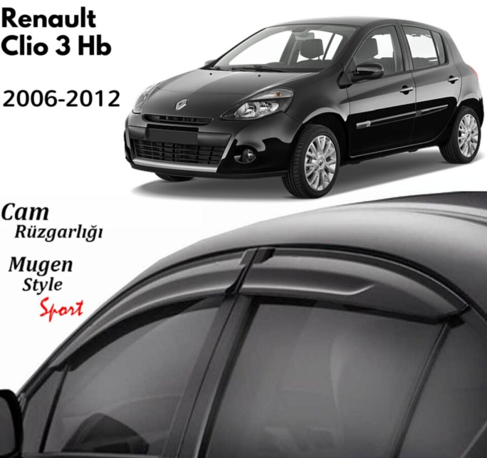 Renault Clio 3 Hb Uyumlu Cam Rüzgarlığı 2006-2012 arası uyumlu Mugen