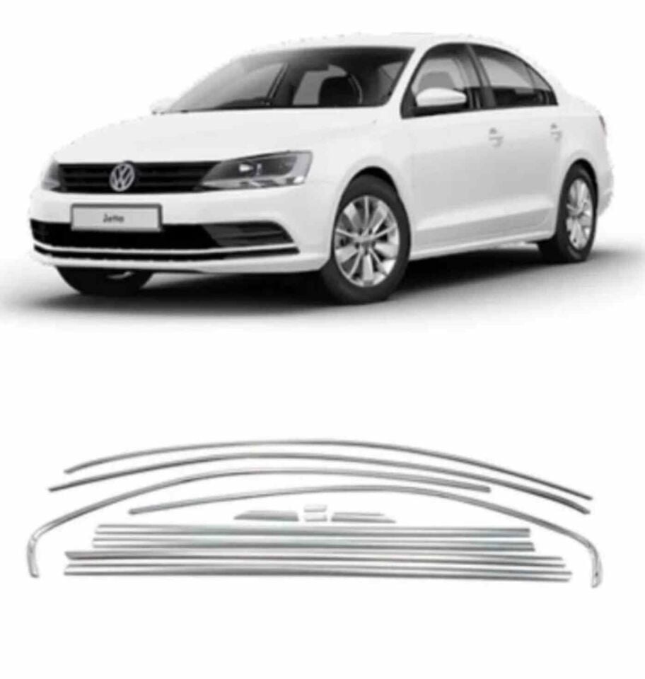 Vw Jetta Cam Çerçeve Çıtası Nikelajı Komple 2011-2020 Arası