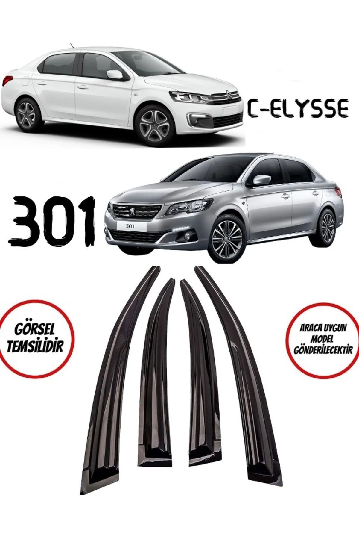 Peugeot 301 Uyumlu Cam Rüzgarlığı 2012-2020 arası uyumlu Mugen