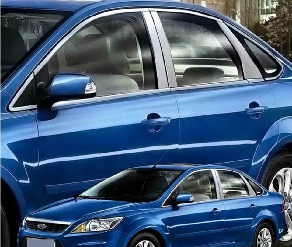 Ford Focus 2 Sedan Parlak Siyah Cam Çerçeve Çıtası 2005-2011 arası