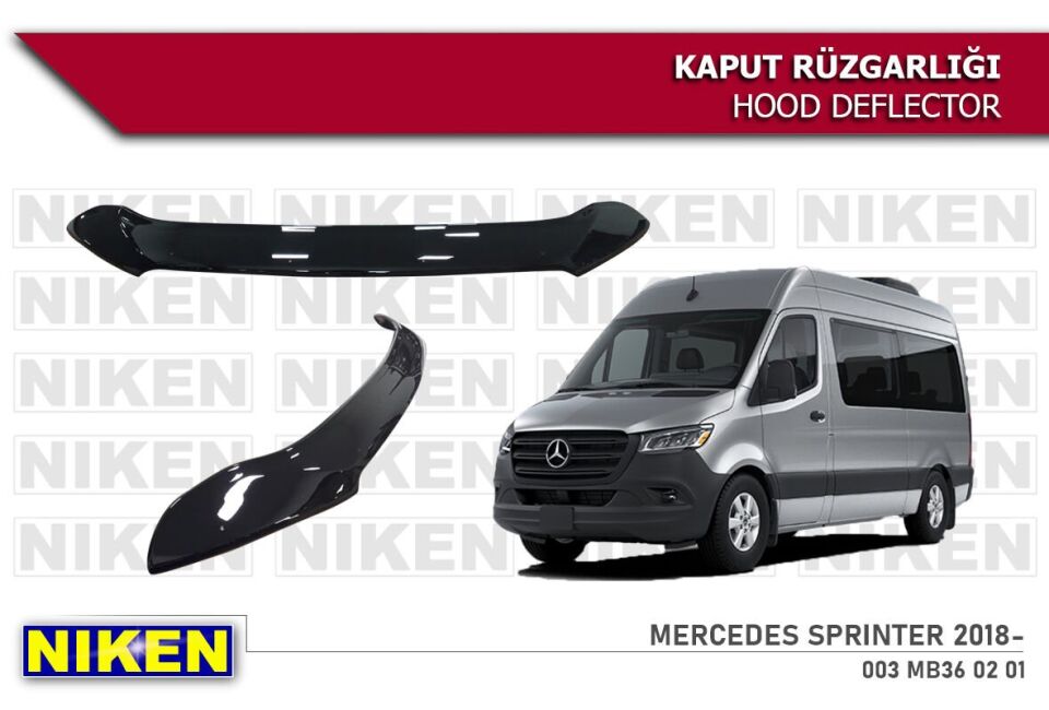 Mercedes Sprinter Kaput Rüzgarlığı Koruyucu 2018 sonrası