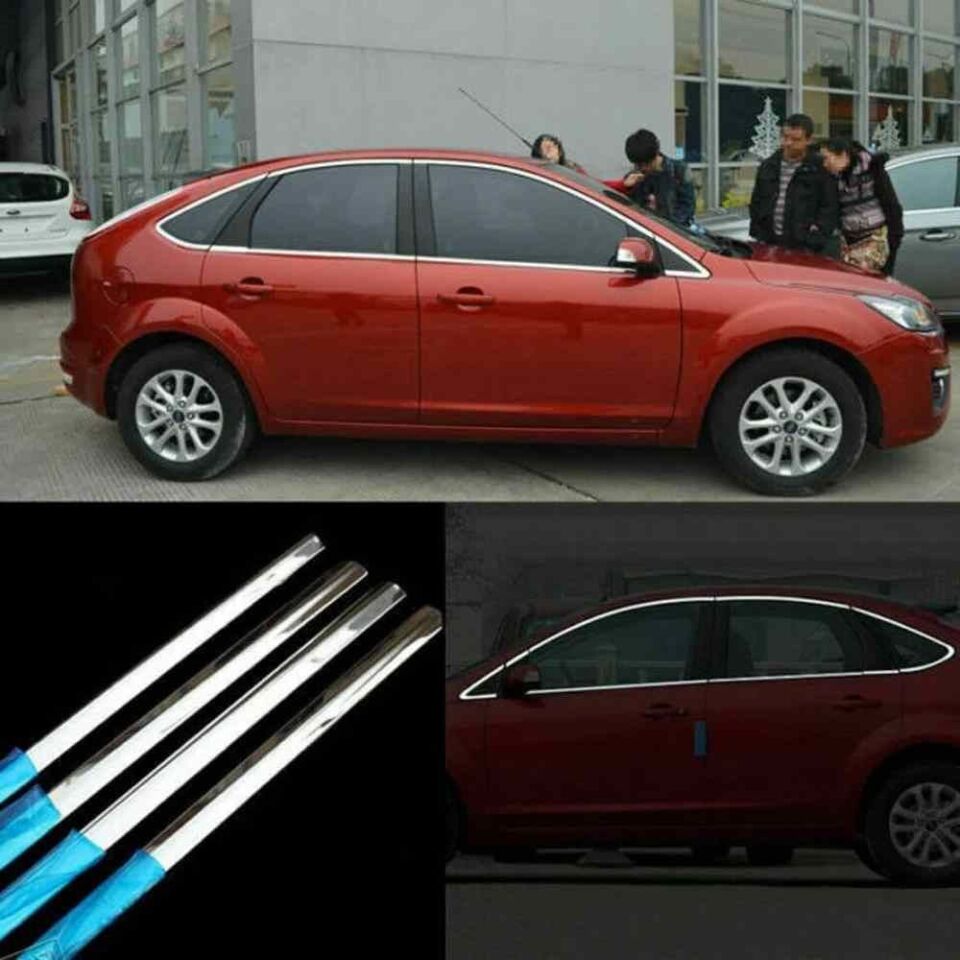 Ford Focus 2 Hb Parlak Siyah Cam Çerçeve Çıtası 2005-2011 arası
