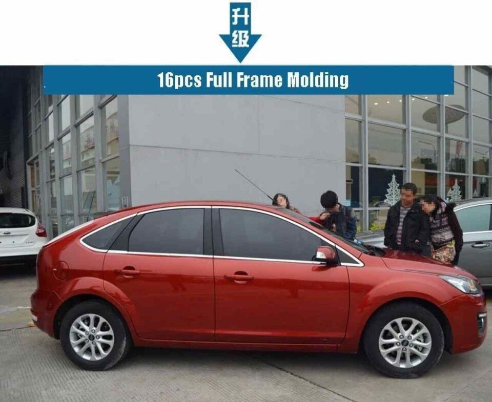 Ford Focus 2 Hb Parlak Siyah Cam Çerçeve Çıtası 2005-2011 arası