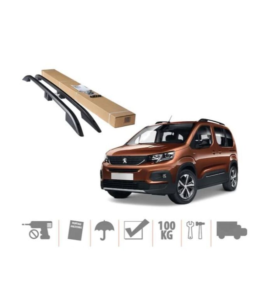 Cıtroen Berlingo Tavan Çıtası Uzun Gri 2019- Sonrası modeller