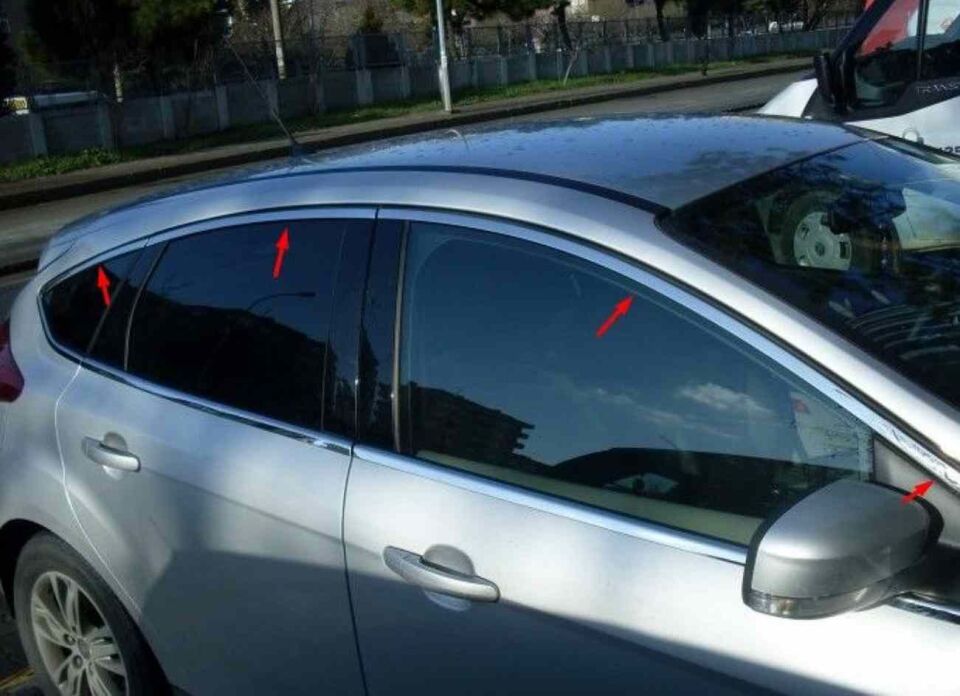 Ford Focus 3 Hb Krom Cam Çerçevesi 2012-2015 arası