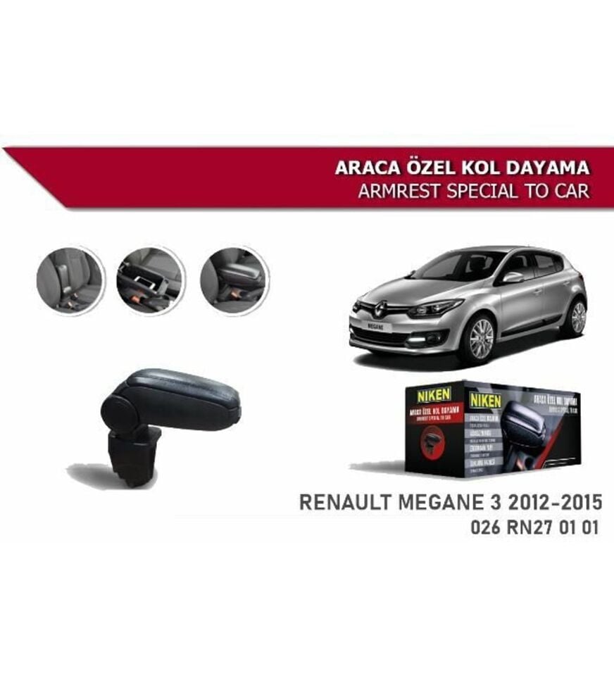 Renault Megane 3 Araca Özel Kol Dayama Kolçak Niken 2009+