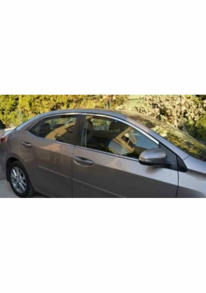Toyota Corolla Cam Çerçevesi Kromu 8 parça Nikelajı Komple 2014-2018 araı modeller