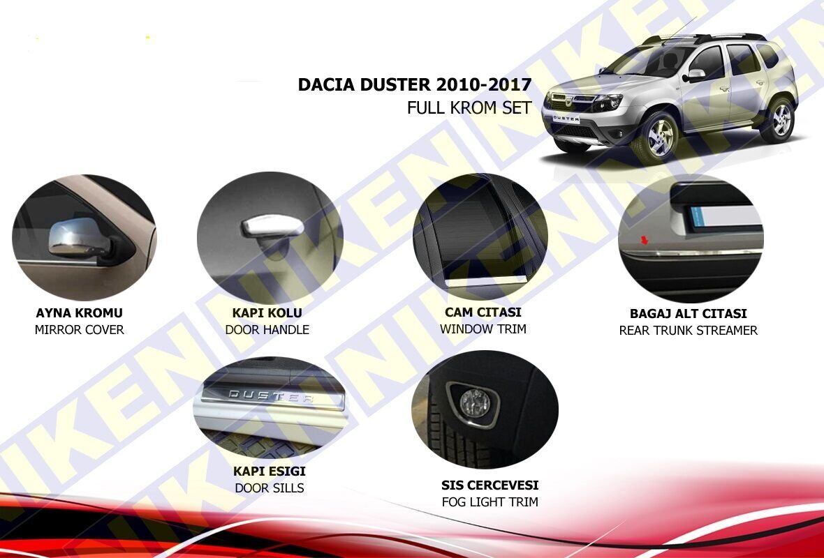 Dacia duster full krom set 2012-2017 Arası modeller Niken