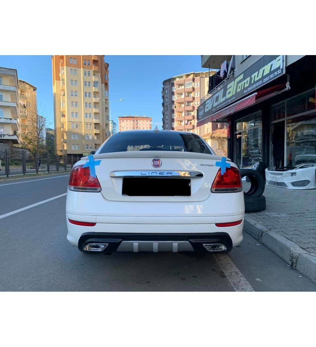 Fiat Linea uyumlu üniversal difüzör Gri tüm modeller