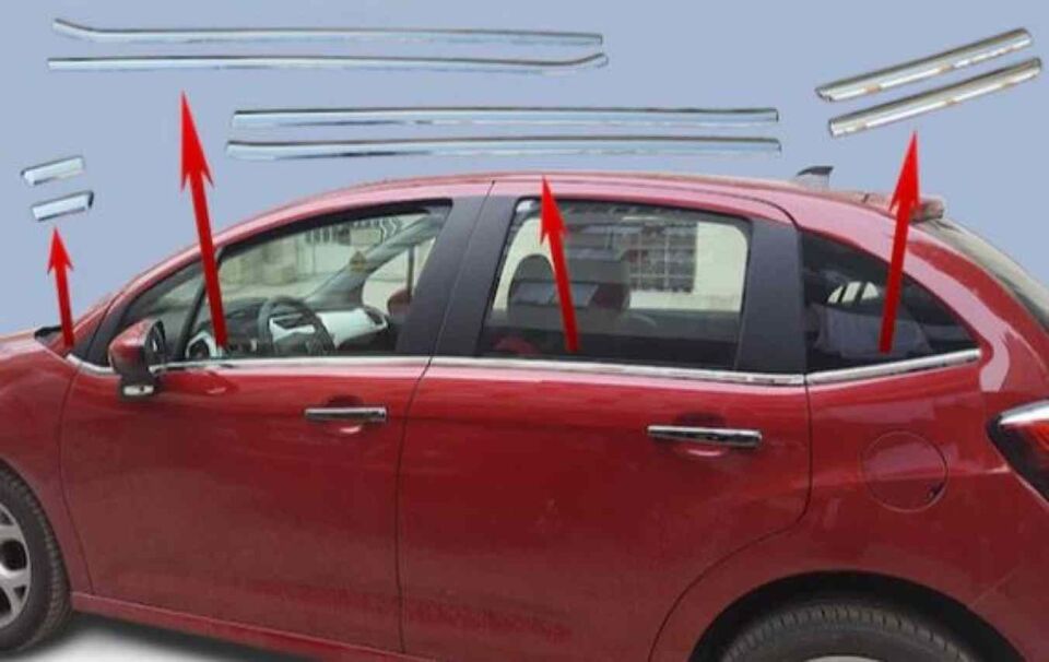 Citroen C3 Cam Çıtası Krom Komple 2010-2015 arası 8 parça