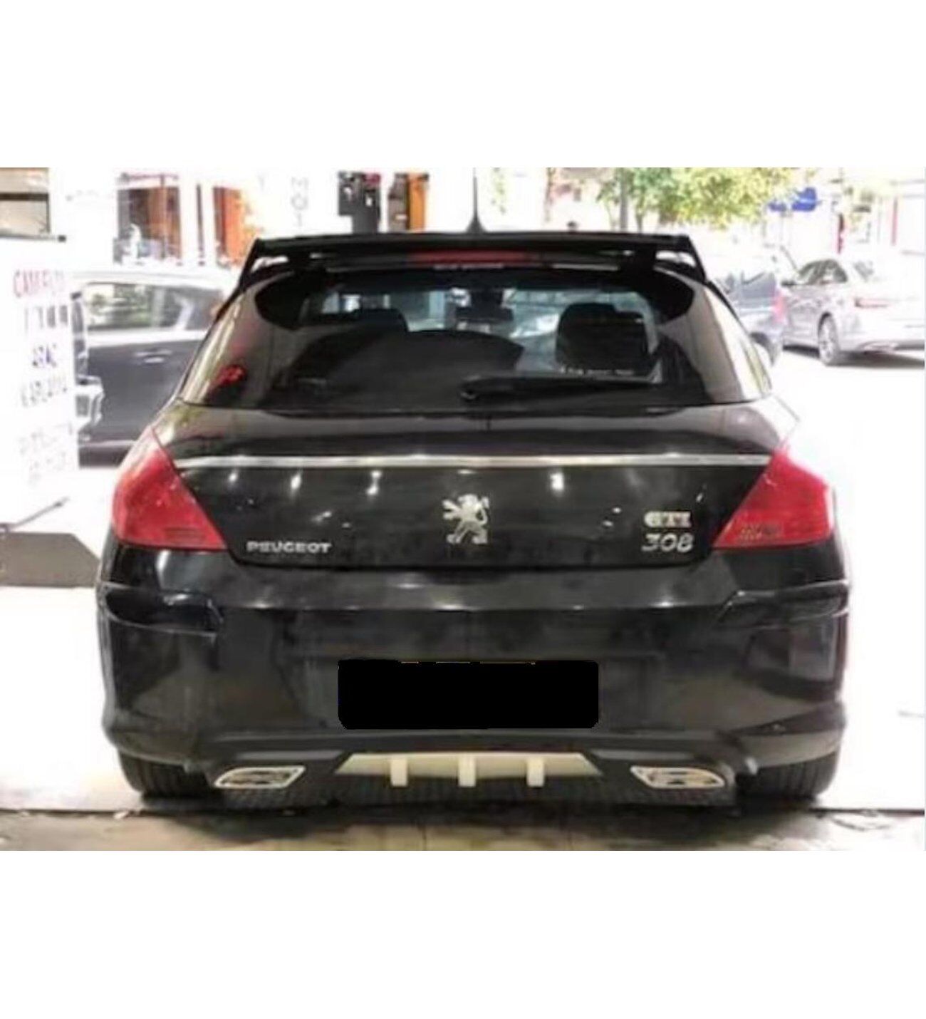 Peugeot 308 uyumlu üniversal difüzör Gri 2008 ve sonrası modeller