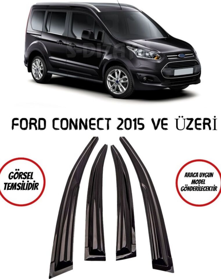 Ford Connect Uyumlu Cam Rüzgarlığı 2015+ Sonrası Uyumlu 4'lü Mugen