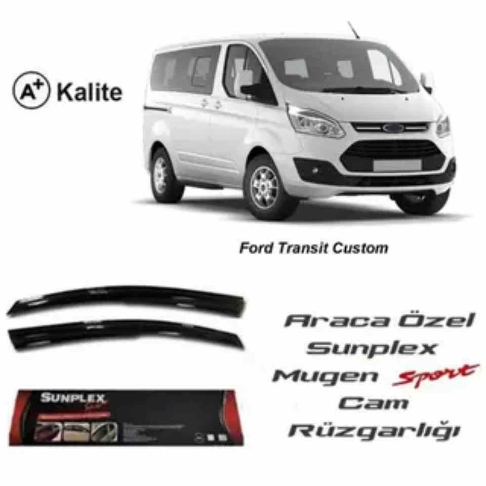 Ford Transit Custom Mugen Cam Rüzgarlığı 2014 sonrası 2'li Sunplex