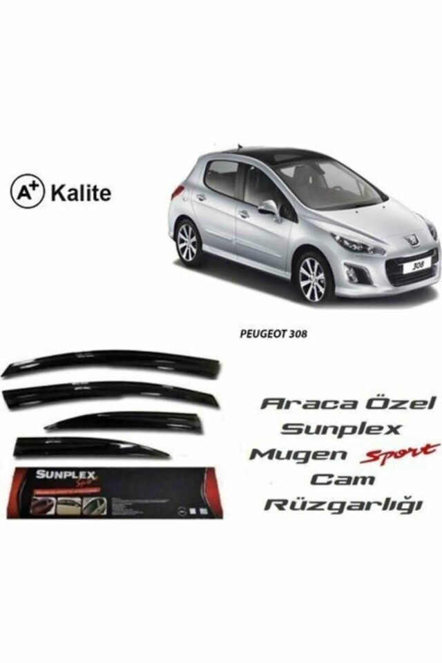 Peugeot 308 Mugen Cam Rüzgarlığı 2000-2014 arası 4'lü Sunplex