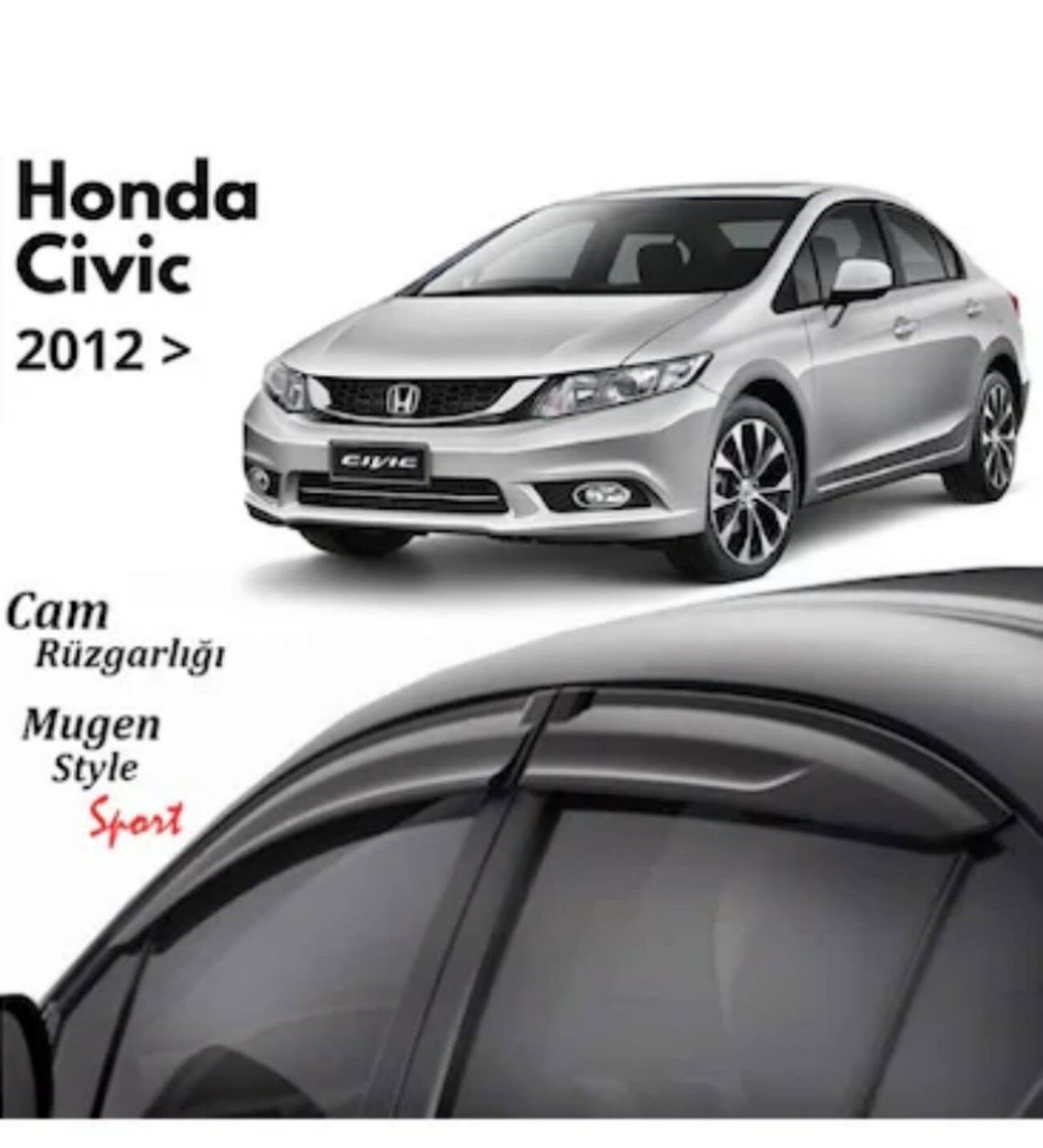Honda Civic fb7 Uyumlu Cam Rüzgarlığı 2012-2016 Arası uyumlu Mugen