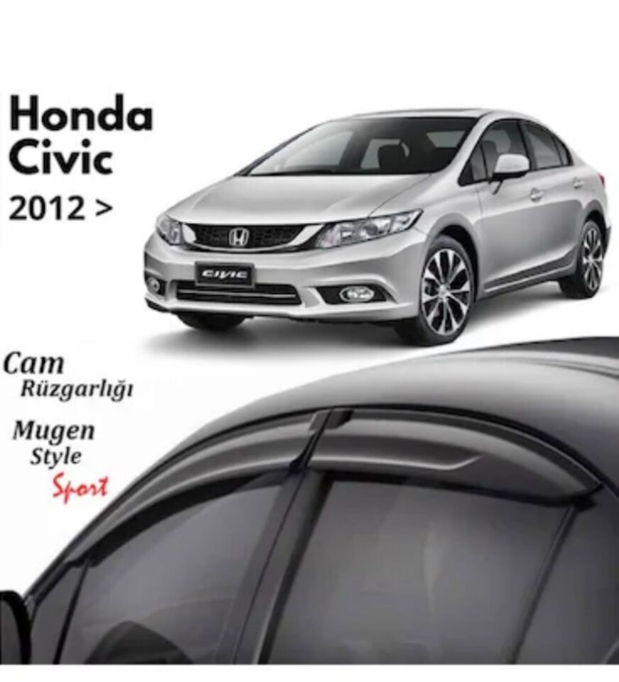 Honda Civic fb7 Uyumlu Cam Rüzgarlığı 2012-2016 Arası uyumlu Mugen