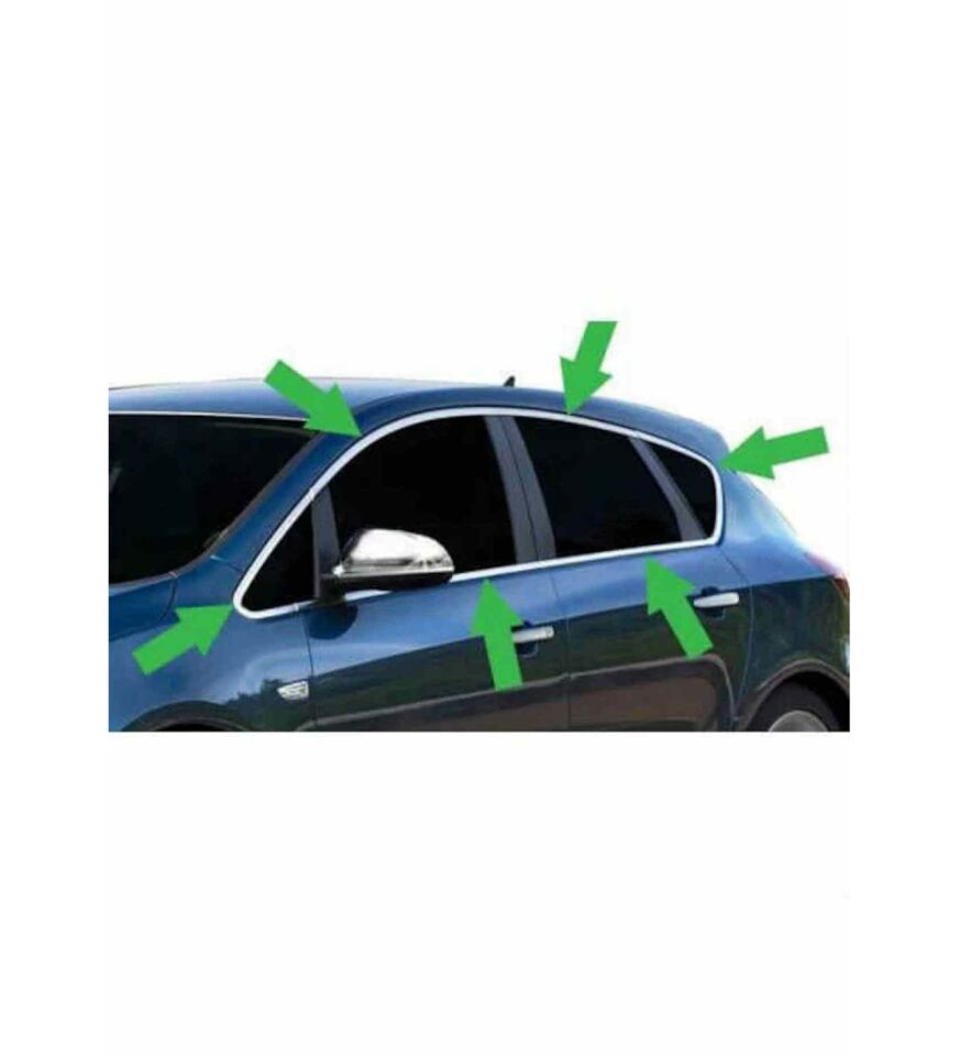 Opel Astra J Hb Cam Çıtası Çerçevesi Kromu Nikelajı Komple 2010-2014 arası