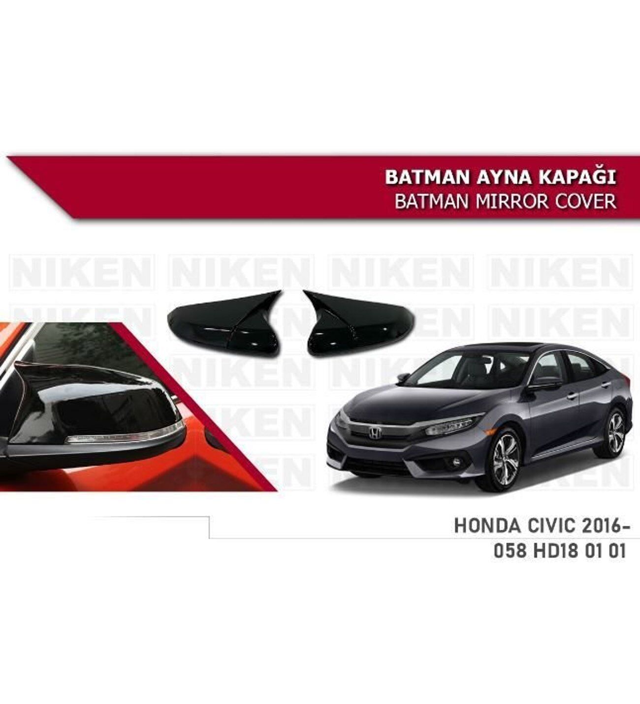 Honda Civic fc5 Yarasa Ayna Kapağı 2016-2021 arası modeller