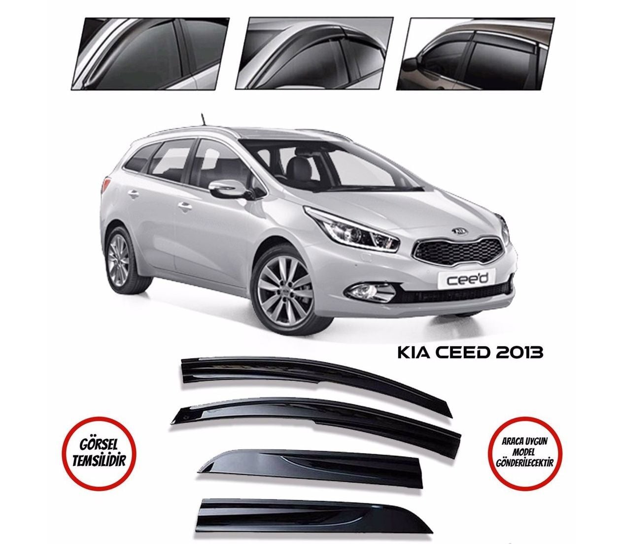 Kia Ceed Uyumlu Cam Rüzgarlığı 2013+ Sonrası uyumlu Mugen