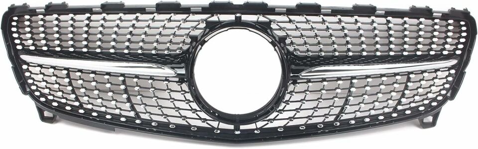 Mercedes w176 diamond ön panjur ızgara seti krom-siyah 2013-2018 arası