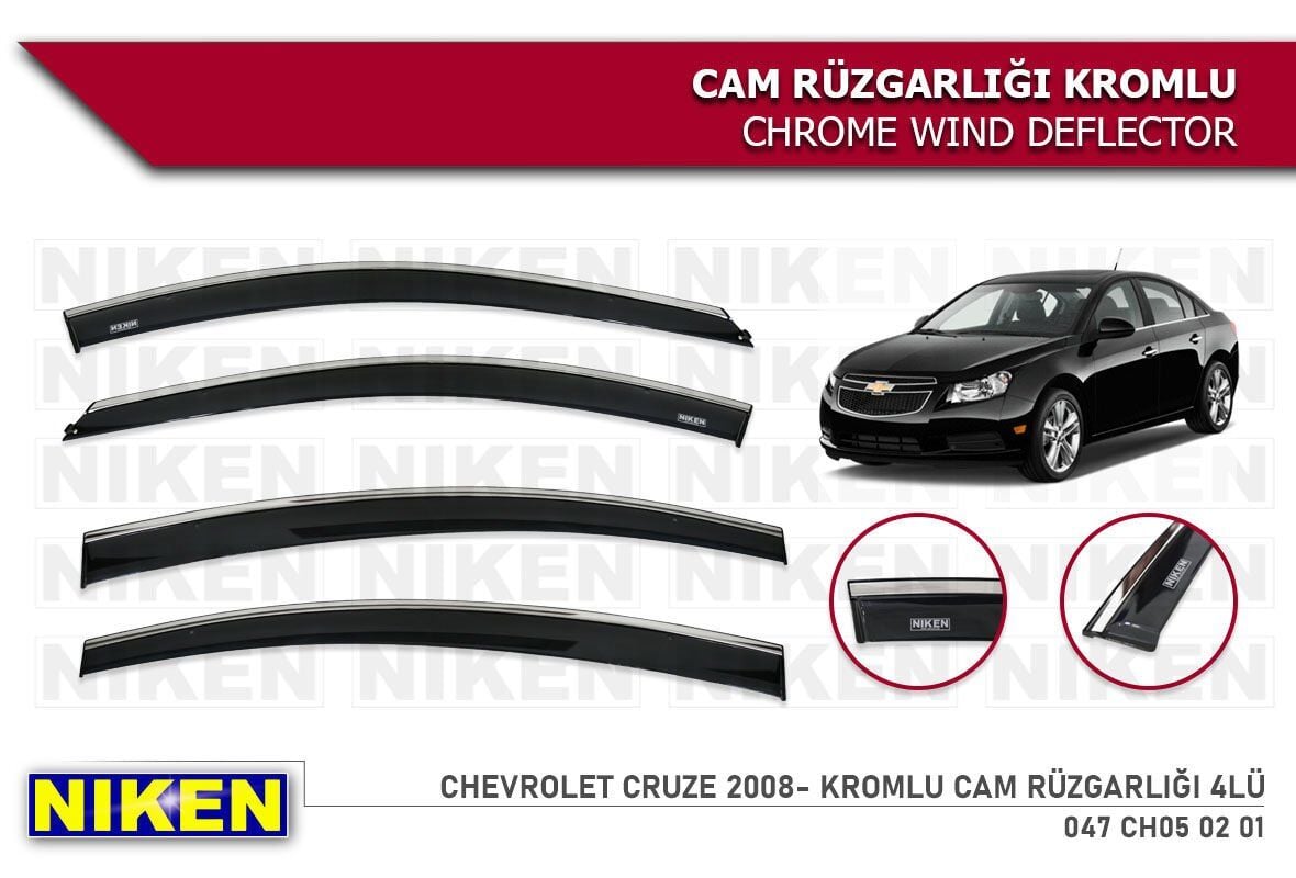 Chevrolet Cruze Kromlu Cam Rüzgarlığı Niken 2008+ Sonrası