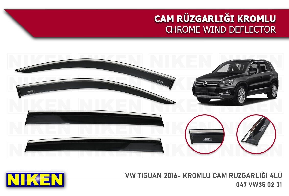 Vw Tiguan Kromlu Cam Rüzgarlığı Niken 2016+